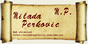 Milada Perković vizit kartica